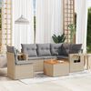 vidaXL Garden Sofa Set Mix Beige
