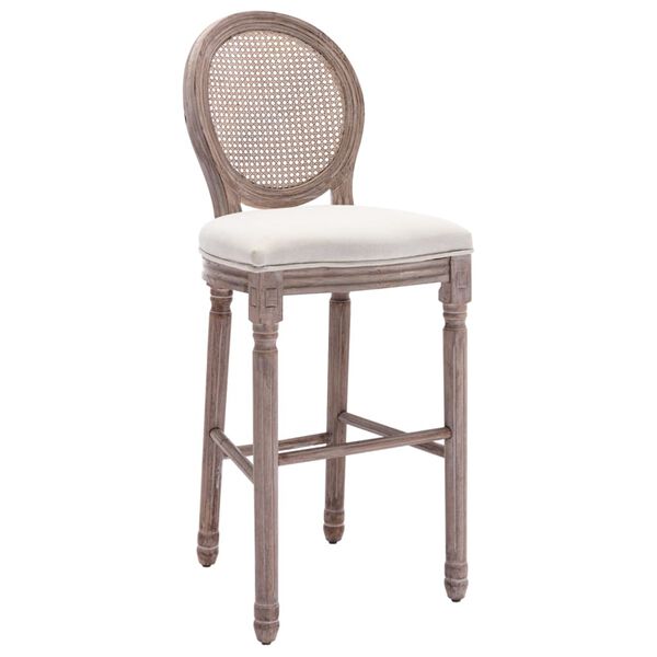 vidaXL Bar Chair Set of 2 Cream white