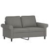 vidaXL 2-seater Sofa Dark grey Fabric (100% polyester), metal, plywood