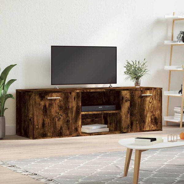 vidaXL TV Cabinet Smoked Oak Engineered Wood Medium TV Cabinet