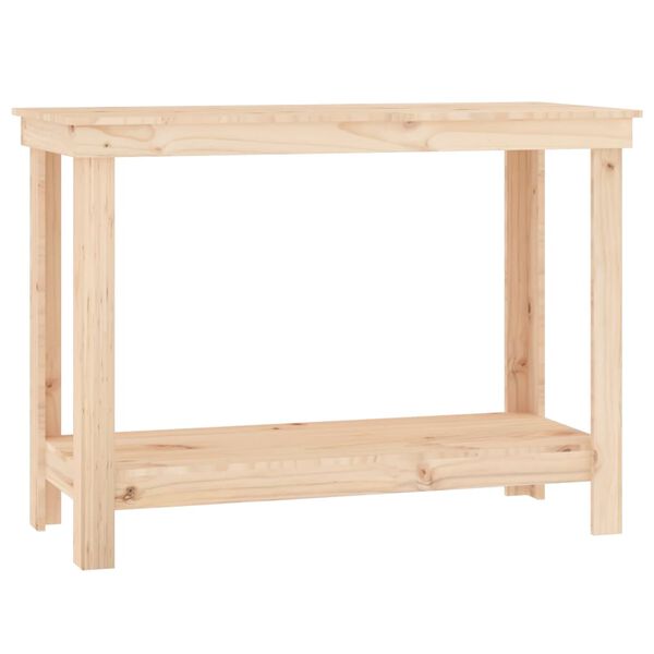 vidaXL Work Bench 43.3x19.7x31.5" Solid Wood Pine