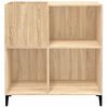 vidaXL Record Cabinet Sonoma oak Engineered wood, metal