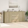 vidaXL Sideboard Sonoma Oak Engineered Wood Medium Storage Sideboard