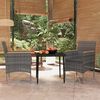 vidaXL Garden Dining Set Grey and Black