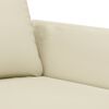 vidaXL 3-seater Sofa Cream Faux leather, metal, textilene 3-Seater