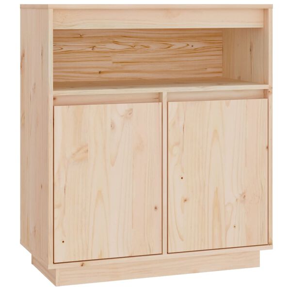 vidaXL Sideboard Natural Wood Solid pine wood (untreated) Medium Cabinet