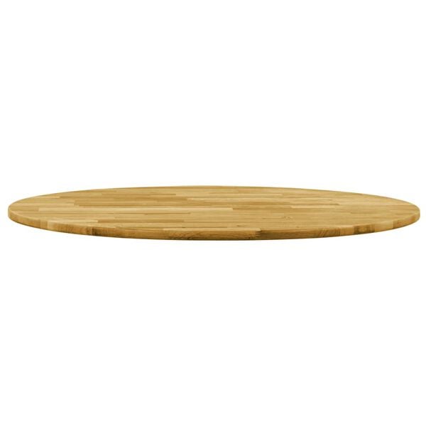 vidaXL Tabletop Natural wood Solid oak wood 27.6 in diameter Durable