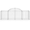 vidaXL Gabion Basket Set of 2 Silver Galvanized Iron Large Tough