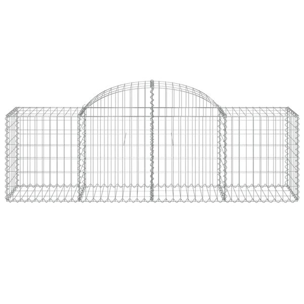 vidaXL Gabion Basket Set of 2 Silver Galvanized Iron Large Tough