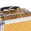 vidaXL Make-up Trolley  13.8x11.4x17.7" Gold Aluminium