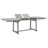 vidaXL Garden Table Gray Solid Acacia Wood Large Extendable Garden Table
