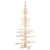 vidaXL Wooden Christmas Tree Natural Wood Solid Pine Wood 59.1 in