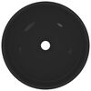 vidaXL Wash Basin Gloss Black Ø11.0x3.9" Ceramic