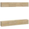 vidaXL Wall TV Cabinet Set of 4 Sonoma Oak Engineered wood