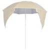 vidaXL Beach Parasol with Side Walls Sand 84.6 "