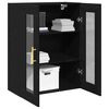 vidaXL Wall Cabinet Black Oak 27.36 x 13.39 x 35.43 in Engineered Wood