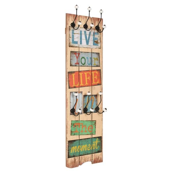 vidaXL Coat Rack Multicolored MDF board and metal Medium Coat Rack