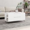 vidaXL Coffee Table White Engineered wood, metal Medium Coffee Table