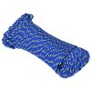 vidaXL Boat Rope Blue 0.12 " 328.1 ' Polypropylene