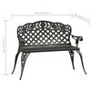 vidaXL Garden Bench Green Cast Aluminum Medium Durable Garden Bench