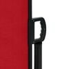 vidaXL Retractable Side Awning Red 100% Polyester with a PU coating