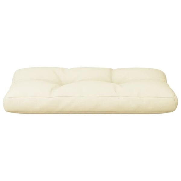 vidaXL Pallet Cushion Cream 100% polyester 27.6" x 15.7" x 4.7