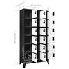 vidaXL Locker Cabinet Anthracite and White Steel Large Locker Cabinet