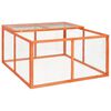 vidaXL Rabbit Hutch Orange Solid Firwood, Steel Wire Medium Durable