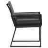 vidaXL Garden Chair Set of 4 Black PE Rattan Standard Lightweight