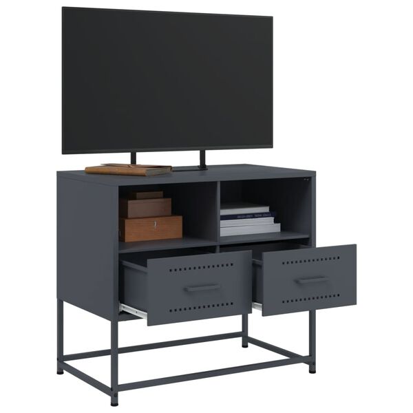 vidaXL TV Cabinet Anthracite Steel Medium TV Cabinet Rectangular