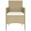 vidaXL Garden Dining Set Beige, Cream White