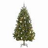vidaXL Artificial Hinged Christmas Tree 300 LEDs & Ball Set 118.1"