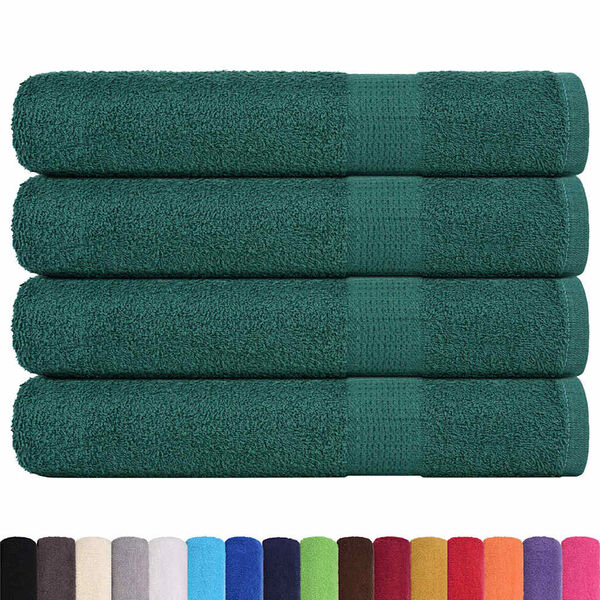 vidaXL Towel Set of 4 Green 100% Cotton 39.4 x 78.7 in Towel Other
