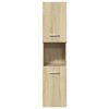 vidaXL Bathroom Furniture Set Sonoma oak Engineered wood, Glass Medium