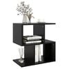 vidaXL Bedside Cabinet Set of 2 Black Engineered Wood