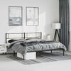 vidaXL Metal Bed Frame Black Powder-Coated Steel Full Metal Bed Frame