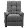vidaXL Massage Recliner Light Gray Fabric