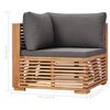 vidaXL 4 Piece Patio Lounge Set with Cushions Solid Teak Wood