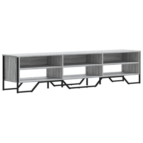 vidaXL TV Cabinet Grey Sonoma Engineered Wood Large TV Cabinet