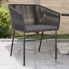 vidaXL Garden Chair Black PE rattan Standard UV-resistant materials