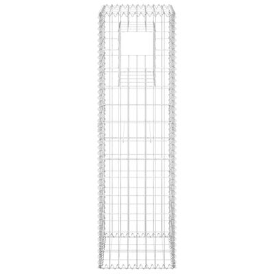 vidaXL Gabion Basket Post 15.7"x15.7"x55.1" Iron