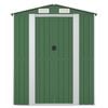 vidaXL Garden Shed Green Galvanized Steel Large Garden Shed