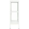 vidaXL Sideboard White Powder-coated steel, tempered glass Medium