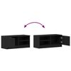 vidaXL TV Cabinet 2 pcs Black Oak 31.50 x 13.78 x 14.37 in