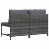 vidaXL Garden Sofa Set Grey PE rattan, steel, polyester Medium Modular