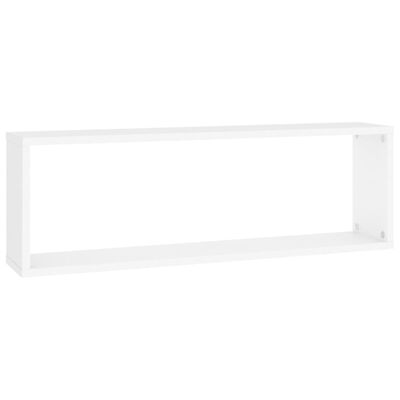 vidaXL Wall Cube Shelves 4 pcs White&Sonoma Oak 31.5"x5.9"x10.4" Engineered Wood