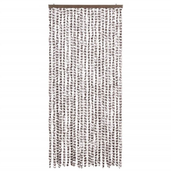 vidaXL Insect Curtain Taupe and White 35.4x86.6" Chenille