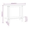 vidaXL Console Table White Solid Pine Wood Medium Console Table