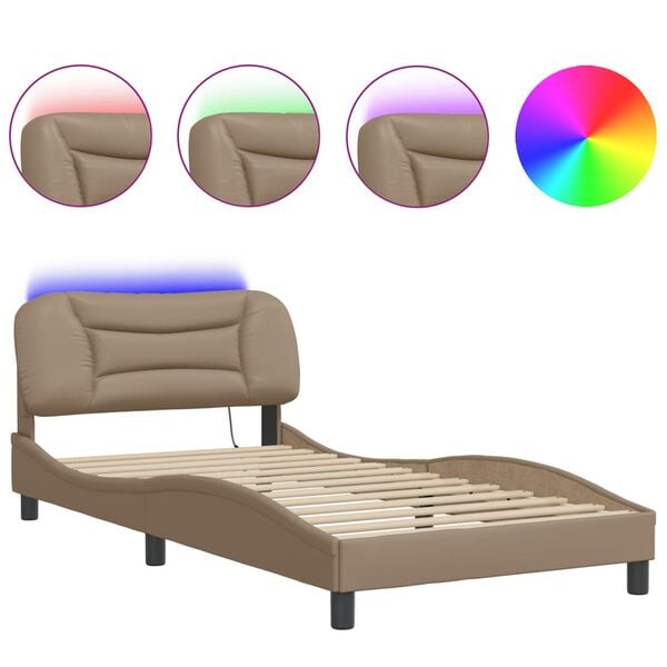 vidaXL Bed Frame Cappuccino