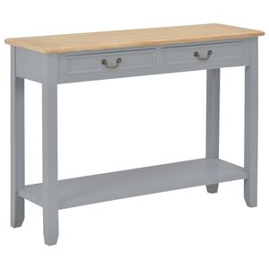vidaXL Console Table Grey and natural wood